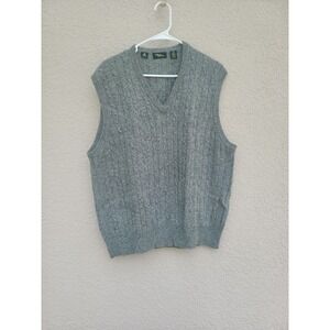 Vintage Gilbert & Lodge Uni-Sex Gray Wool Sweater Vest Sz L